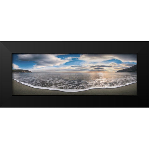 Onda del mattino Black Modern Wood Framed Art Print by Fulvio, Ferrua