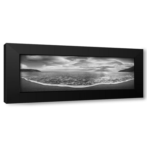 Onda del mattino (BW) Black Modern Wood Framed Art Print with Double Matting by Fulvio, Ferrua