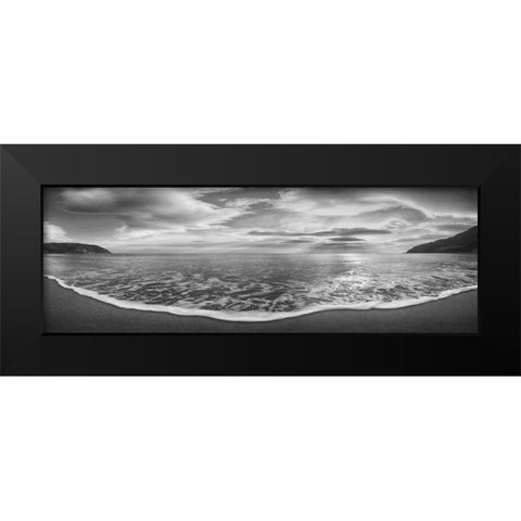 Onda del mattino (BW) Black Modern Wood Framed Art Print by Fulvio, Ferrua