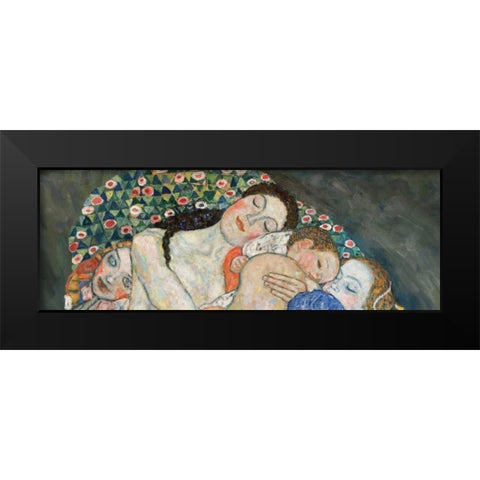 Death and Life Black Modern Wood Framed Art Print by Klimt, Gustav