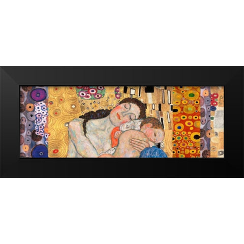 Deco Panel-Death and Life Black Modern Wood Framed Art Print by Klimt, Gustav