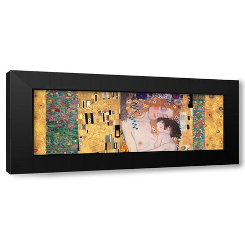 Deco Panel-The Three Ages of Woman Black Modern Wood Framed Art Print with Double Matting by Klimt, Gustav