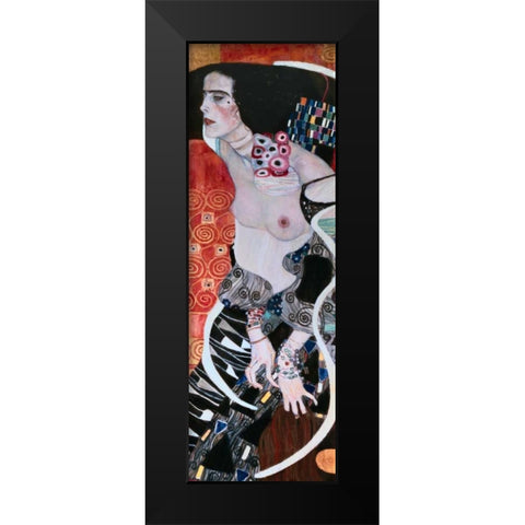 Salome Black Modern Wood Framed Art Print by Klimt, Gustav