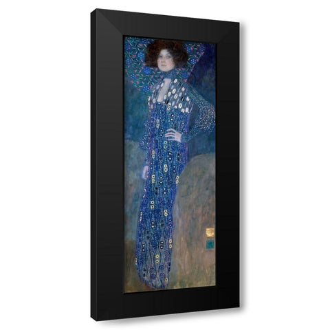 Emilie Louise FlÃ¶ge Black Modern Wood Framed Art Print with Double Matting by Klimt, Gustav