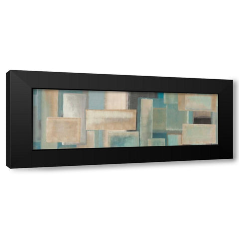 Aquamarine Black Modern Wood Framed Art Print by Corrado, Italo
