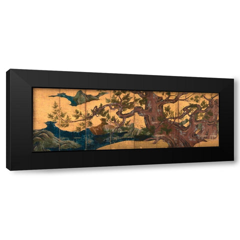 Tree in the Clouds Black Modern Wood Framed Art Print by Eitoku, Kano