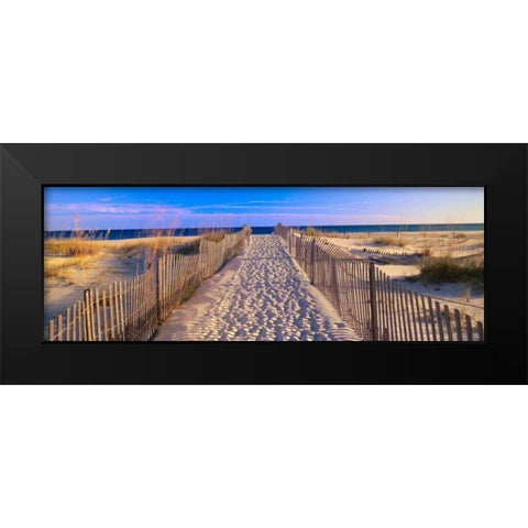 Pathway to the Beach, Florida, USA Black Modern Wood Framed Art Print by Sohm , Joseph