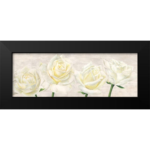 Classic Roses Black Modern Wood Framed Art Print by Jenny, Thomlinson