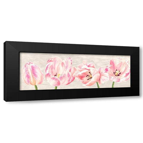 Classic Tulips Black Modern Wood Framed Art Print by Jenny, Thomlinson