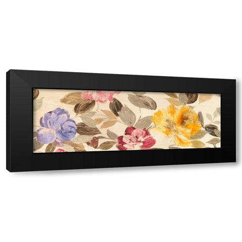 Velvet Flowers Parade Black Modern Wood Framed Art Print by Parr, Kelly