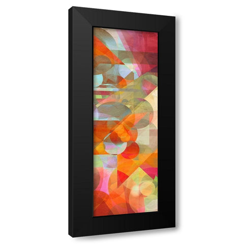 Colorfall II Black Modern Wood Framed Art Print with Double Matting by Kaj, Rama