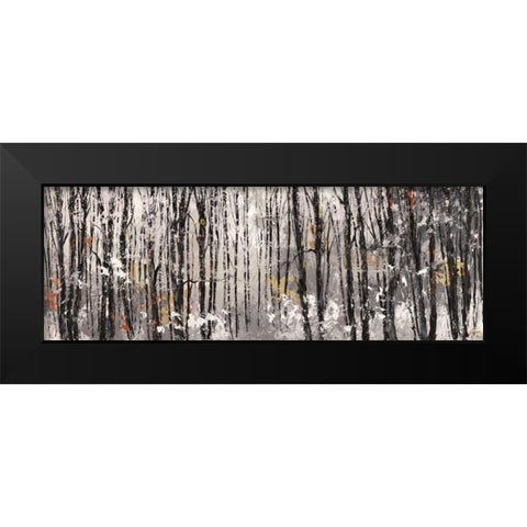 Bosco al mattino Black Modern Wood Framed Art Print by Lucas