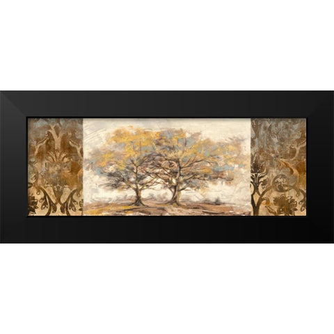 Golden trees Black Modern Wood Framed Art Print by Lucas
