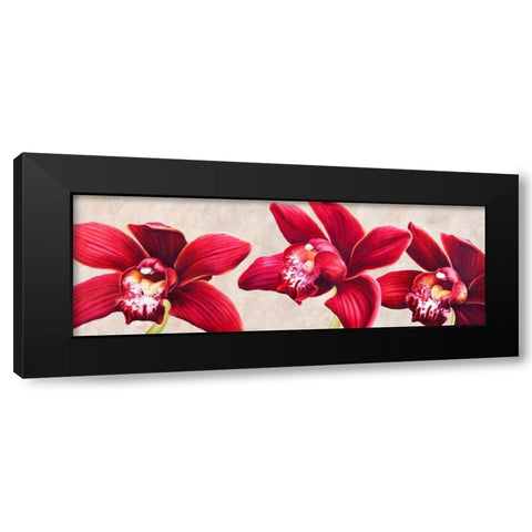 Eleganti orchidee Black Modern Wood Framed Art Print by Villa, Luca