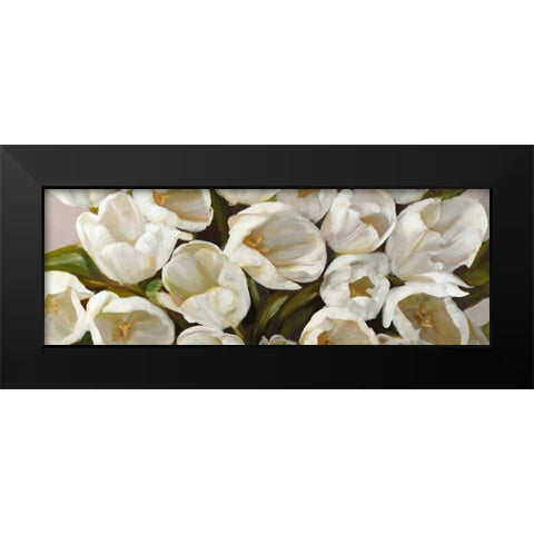 Tulipani bianchi Black Modern Wood Framed Art Print by Sanna, Leonardo