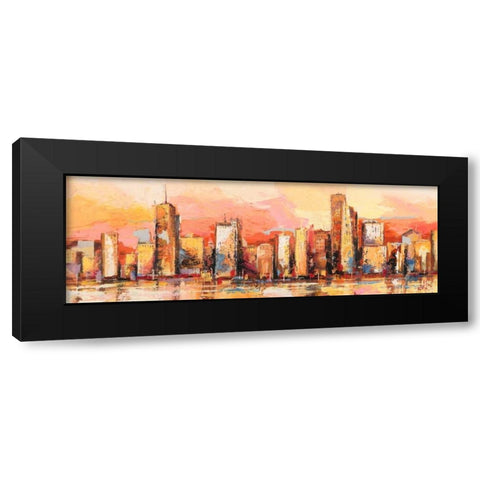 Metropolis I Black Modern Wood Framed Art Print with Double Matting by Florio, Luigi