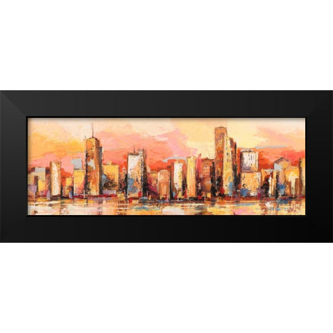 Metropolis I Black Modern Wood Framed Art Print by Florio, Luigi