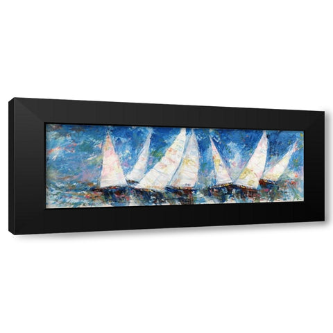 Regata verso sera Black Modern Wood Framed Art Print with Double Matting by Florio, Luigi