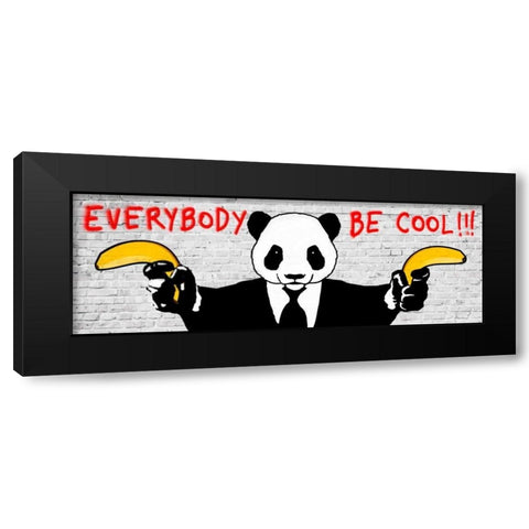 Everybody Be Cool!!! Black Modern Wood Framed Art Print with Double Matting by Masterfunk Collective