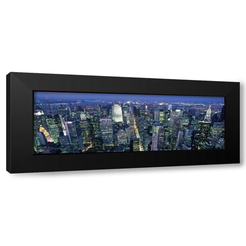Fifth avenue and Midtown Manhattan, NYC (detail) Black Modern Wood Framed Art Print by Setboun, Michel