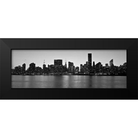 Midtown Manhattan skyline, NYC Black Modern Wood Framed Art Print by Setboun, Michel
