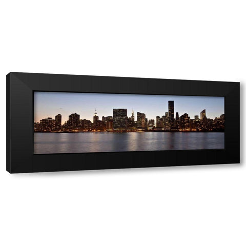 Midtown Manhattan skyline, NYC Black Modern Wood Framed Art Print by Setboun, Michel