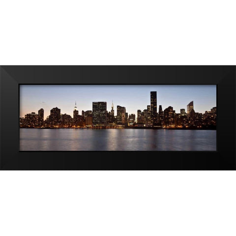 Midtown Manhattan skyline, NYC Black Modern Wood Framed Art Print by Setboun, Michel