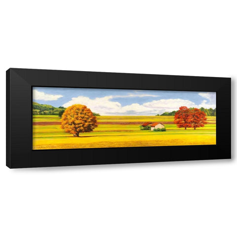 Pianure serene Black Modern Wood Framed Art Print by Angelo, Masera