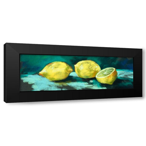 Lemons Black Modern Wood Framed Art Print by Whatmore, Nel