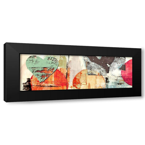 Pop Love #1 (detail) Black Modern Wood Framed Art Print by Winkel, Peter