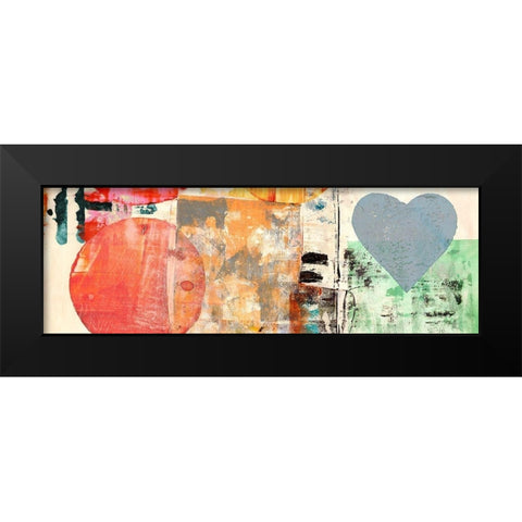 Pop Love #2 (detail) Black Modern Wood Framed Art Print by Winkel, Peter