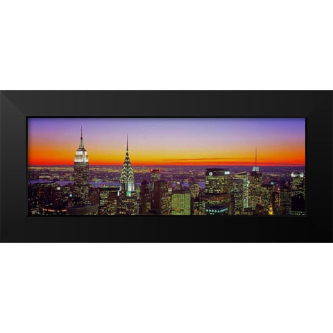 Midtown Manhattan at Sunset NYC Black Modern Wood Framed Art Print by Berenholtz, Richard