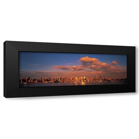 Midtown Manhattan Skyline NYC Black Modern Wood Framed Art Print by Berenholtz, Richard