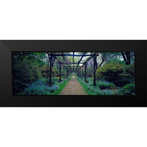Garden path Old Westbury Gardens Long Island Black Modern Wood Framed Art Print by Berenholtz, Richard