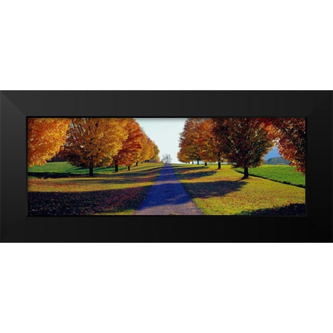 Autumn Road Storm King Mountain New York Black Modern Wood Framed Art Print by Berenholtz, Richard