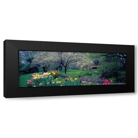 Country garden Old Westbury Gardens Long Island Black Modern Wood Framed Art Print with Double Matting by Berenholtz, Richard