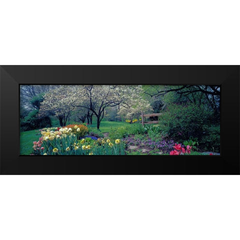 Country garden Old Westbury Gardens Long Island Black Modern Wood Framed Art Print by Berenholtz, Richard