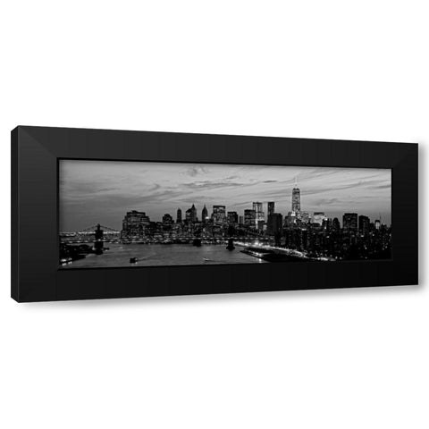 Lower Manhattan at dusk Black Modern Wood Framed Art Print by Berenholtz, Richard