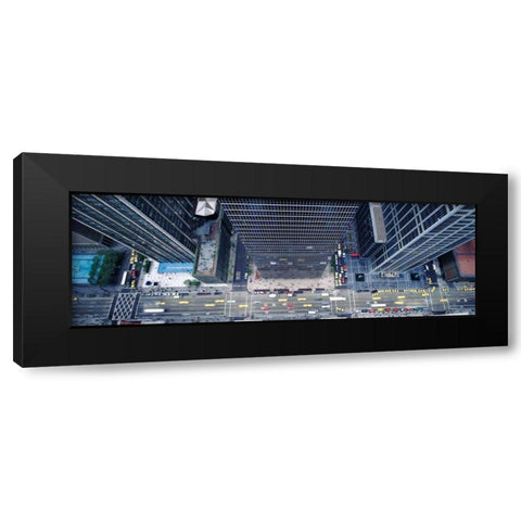 Midtown Manhattan Black Modern Wood Framed Art Print with Double Matting by Berenholtz, Richard