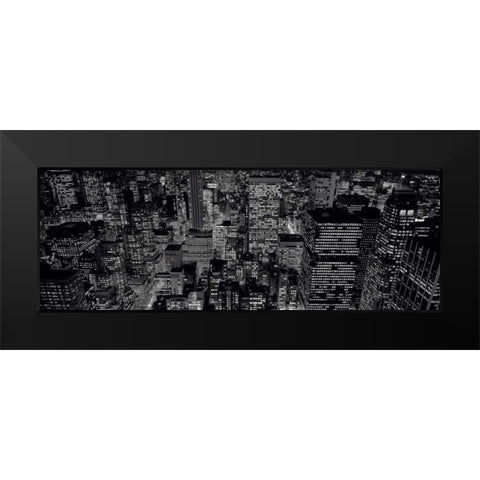 Midtown Manhattan at Night Black Modern Wood Framed Art Print by Berenholtz, Richard