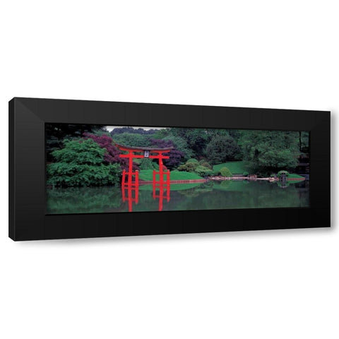 Japanese Garden Black Modern Wood Framed Art Print with Double Matting by Berenholtz, Richard