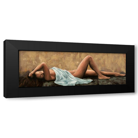 Pensiero Black Modern Wood Framed Art Print with Double Matting by ROMEO