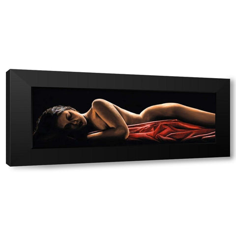 Reverie Black Modern Wood Framed Art Print with Double Matting by Young, Richard