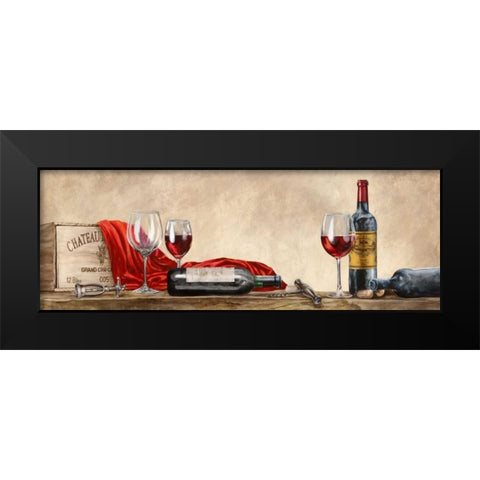 Grand Cru Wines Black Modern Wood Framed Art Print by Ferrari, Sandro