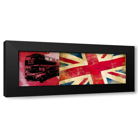 On the Road London Black Modern Wood Framed Art Print with Double Matting by Hill, Steven