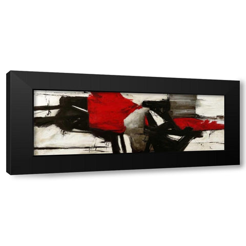 Red Profile Black Modern Wood Framed Art Print by Stone, Jim