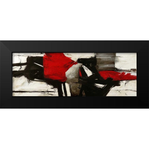 Red Profile Black Modern Wood Framed Art Print by Stone, Jim