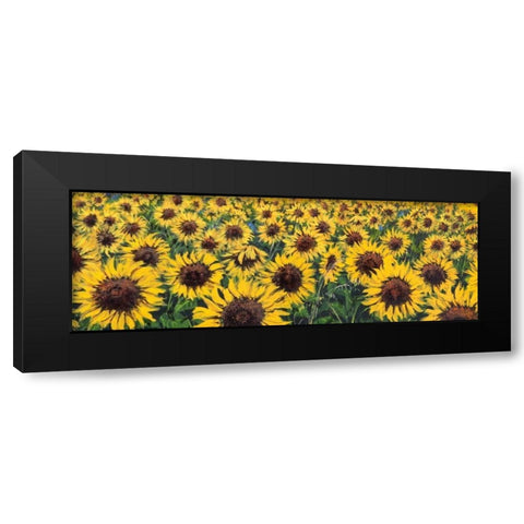 Girasoli Black Modern Wood Framed Art Print by Marzari, Tebo