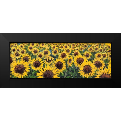 Girasoli Black Modern Wood Framed Art Print by Marzari, Tebo