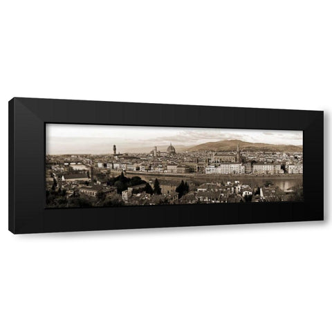 Panoramic view of Florence Black Modern Wood Framed Art Print with Double Matting by Ratsenskiy, Vadim